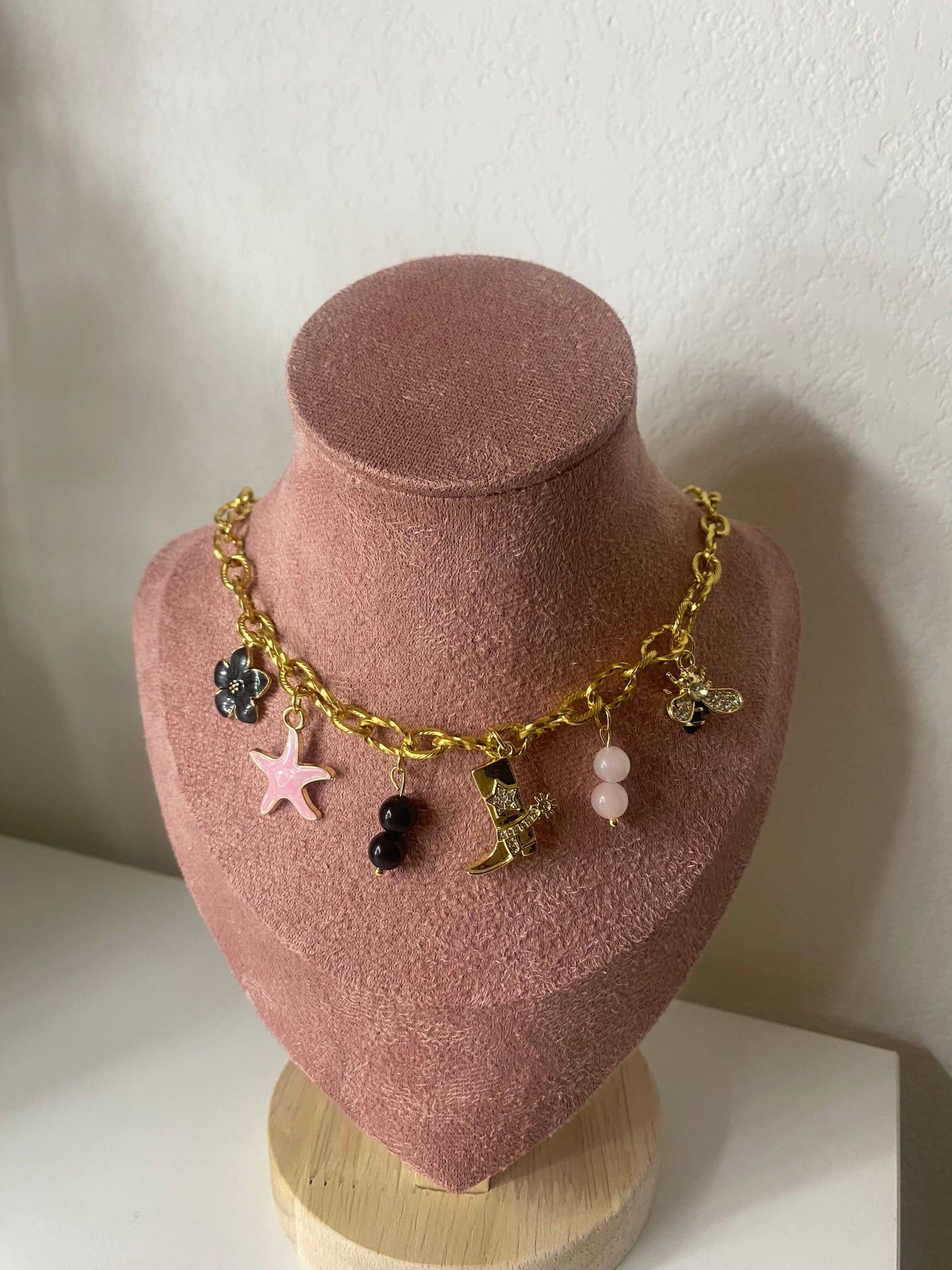 COLLIER personnalisable à breloques doré