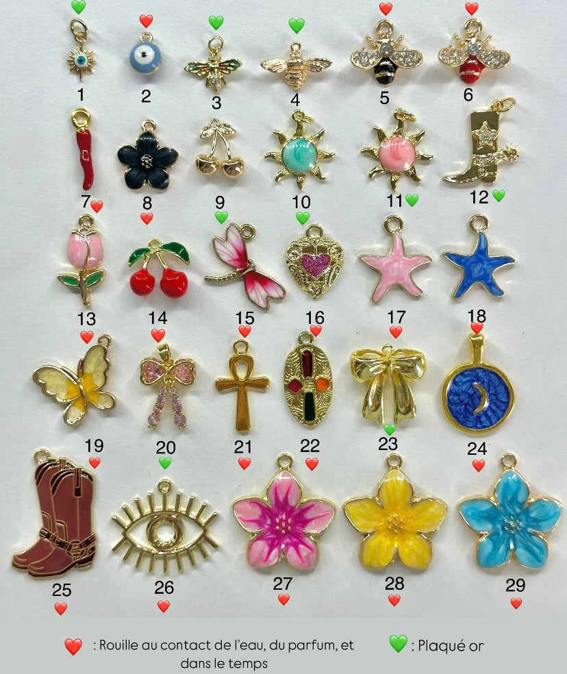 BRACELET personnalisable à breloques dorées