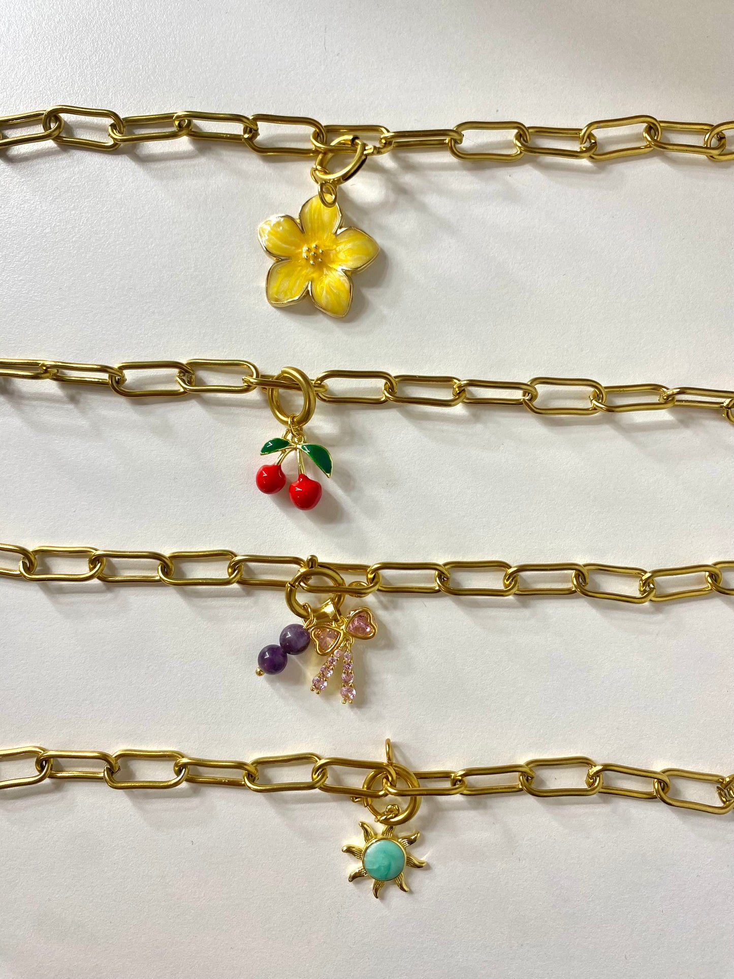 COLLIER personnalisable à breloques doré