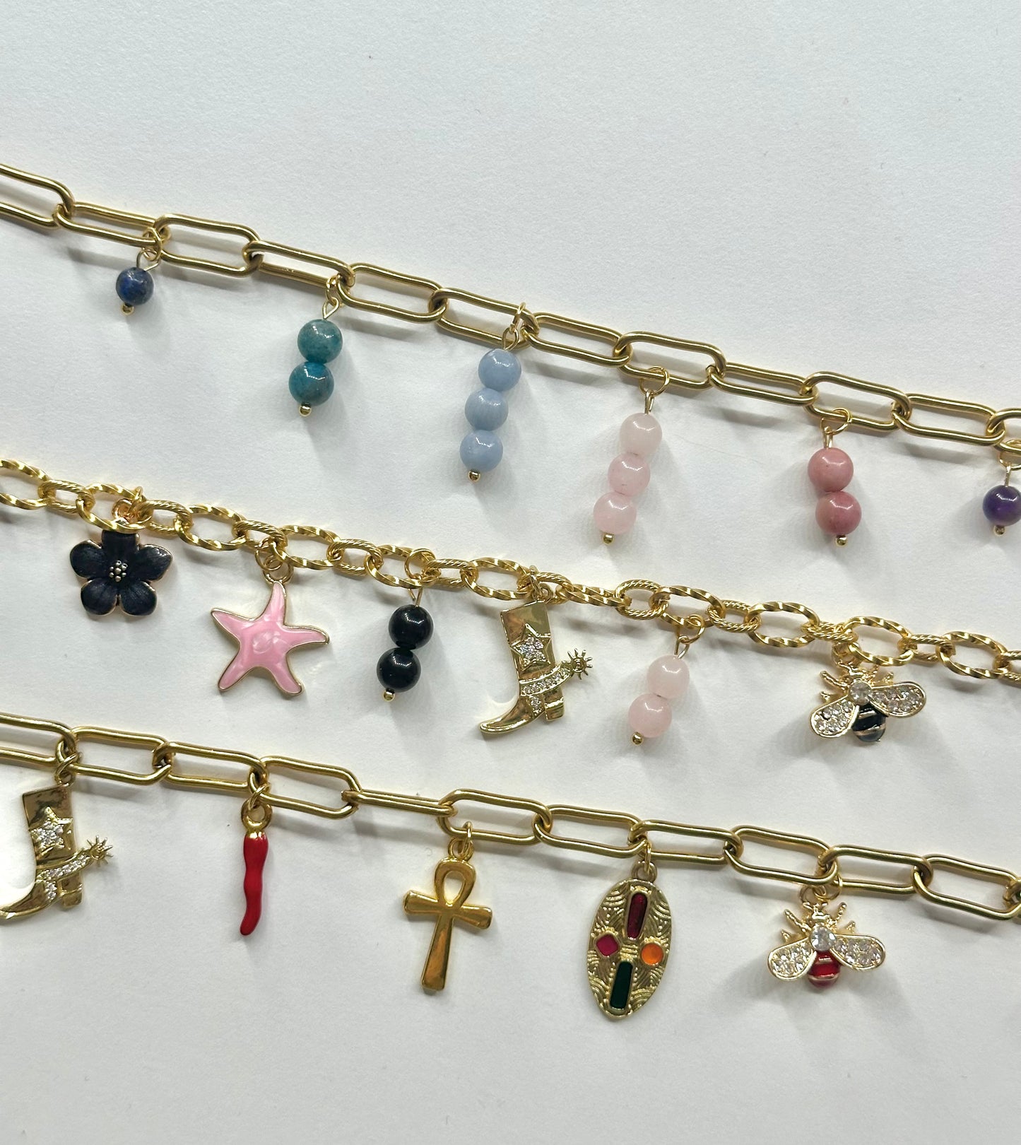 COLLIER personnalisable à breloques doré