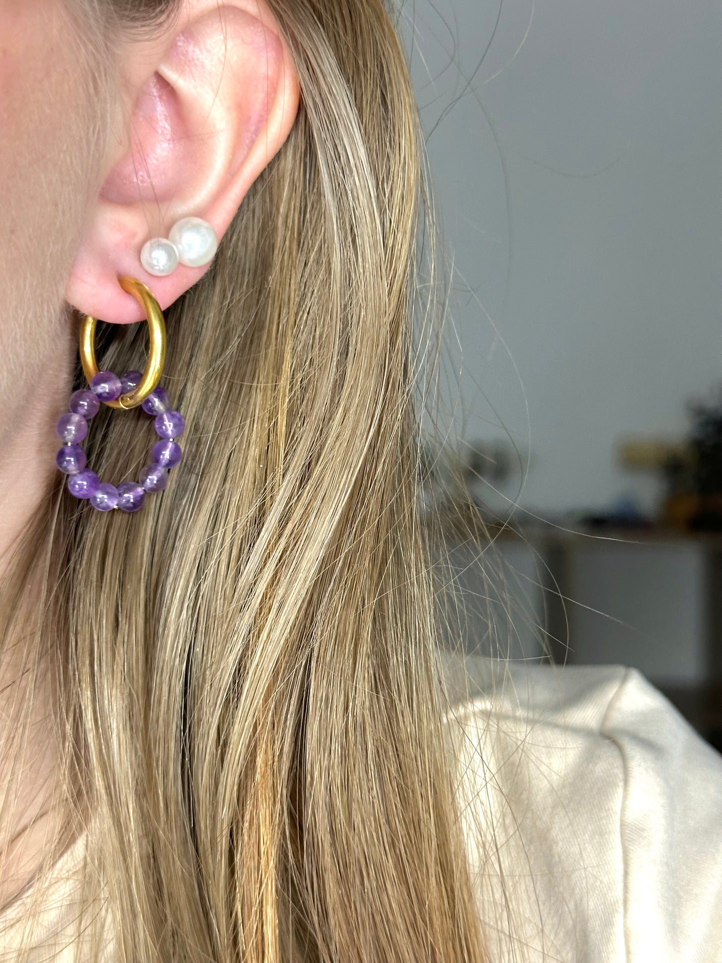 Boucles d’oreilles Améthyste